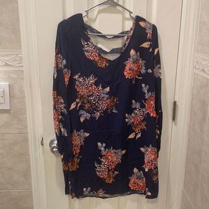 Zhilaration Navy/Floral Dress - Size M - New w/tags!
